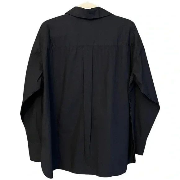 MATE THE LABEL 100% Organic Cotton Poplin Button Down Shirt Long Sleeve M BLACK - Picture 6 of 7